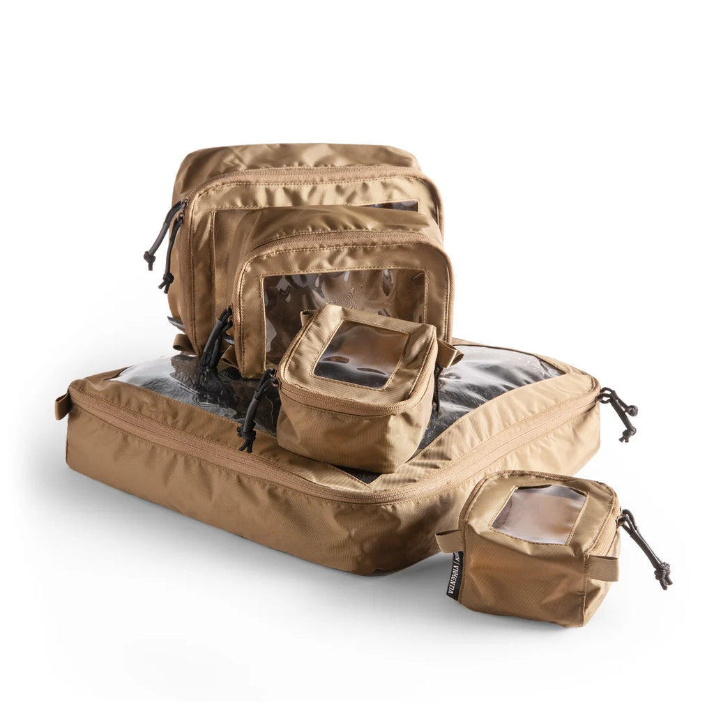 Coyote Brown Packing Cubes With Windows