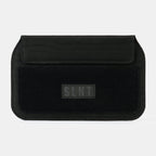 Black pouch with 'SLNT' branding on a white background