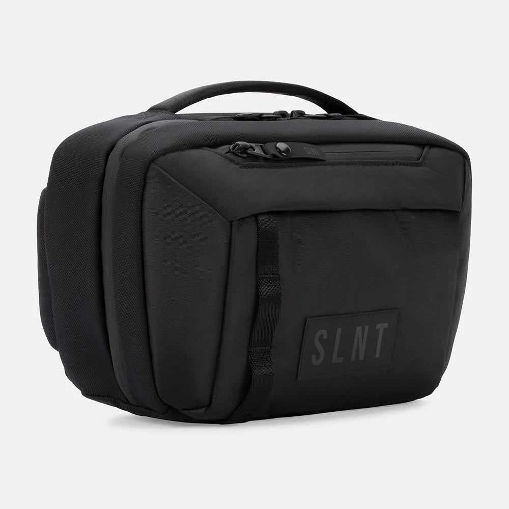 SLNT E3 Faraday Crossbody Organizer Bag shown at an angle 