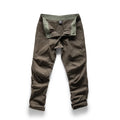 Olive Green 13th Heaven trousers on a white background