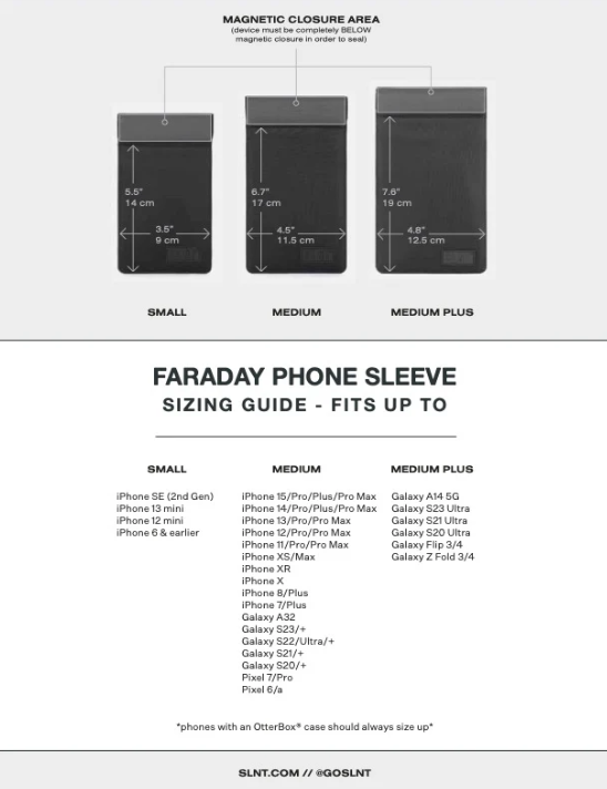 SLNT Faraday Phone Sleeves