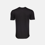 Back of plan black Tenicor T-shirt against a white background 