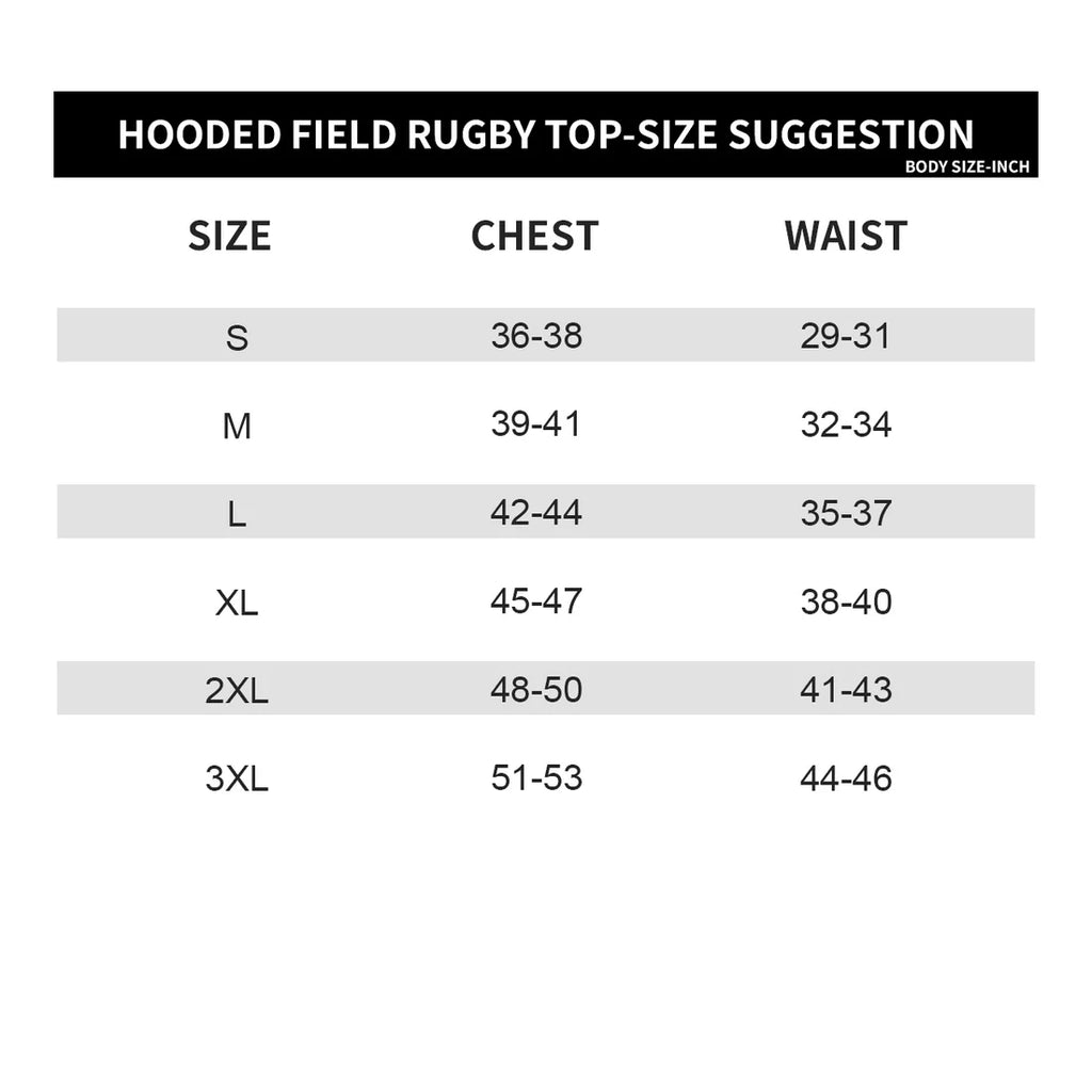 Black Field Rugby Hooded